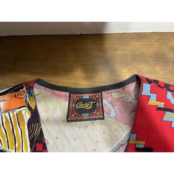 Vintage Circle T Cowboy Western Vest Size Large - Picture 2 of 13